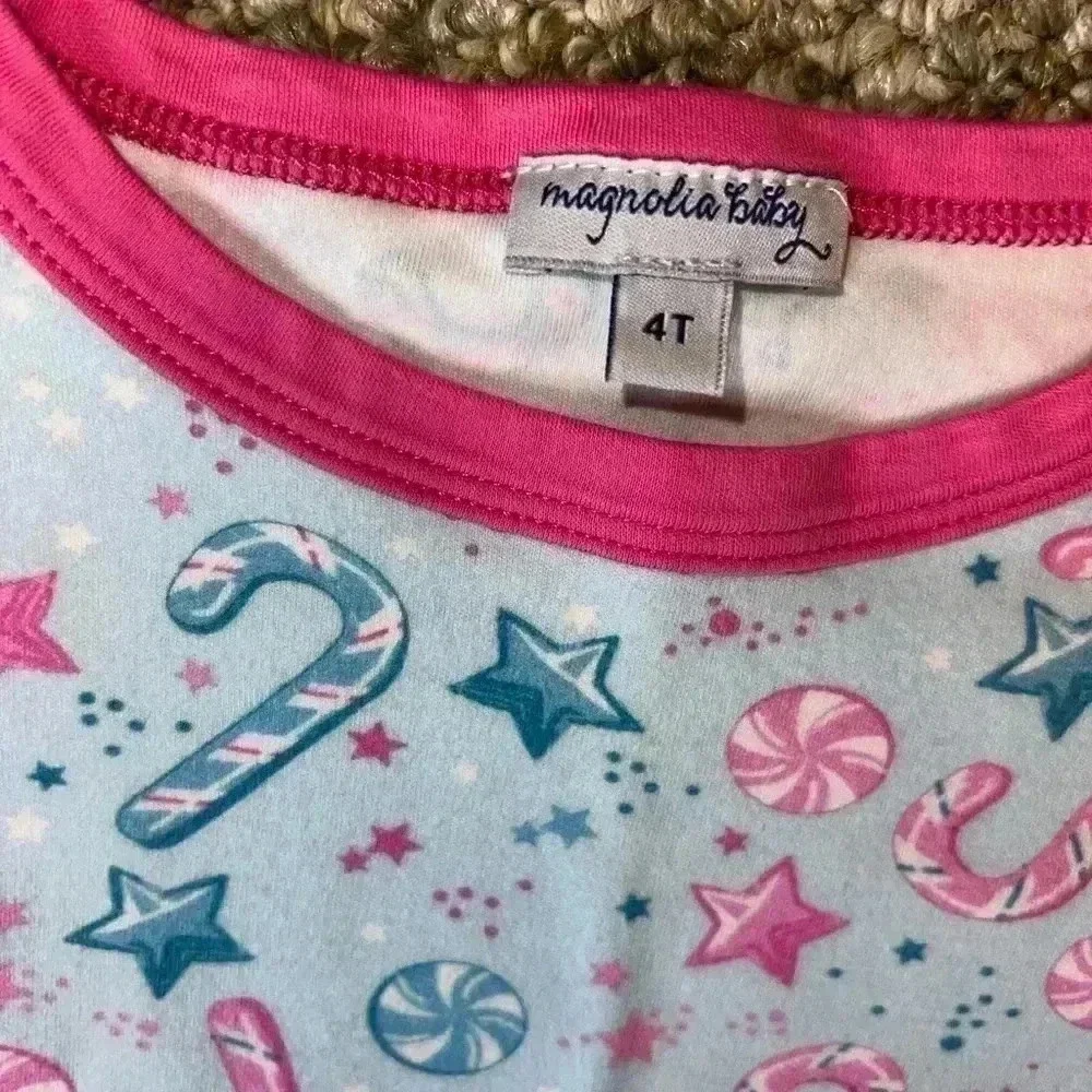MAGNOLIA BABY CANDY CANE PAJAMAS